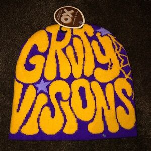 Groovy Visions Beanie - Yellow & Purple